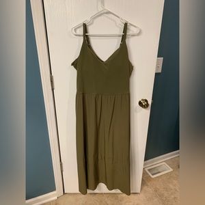 Elation V Neck Hybrid Dress - Athleta - Olive